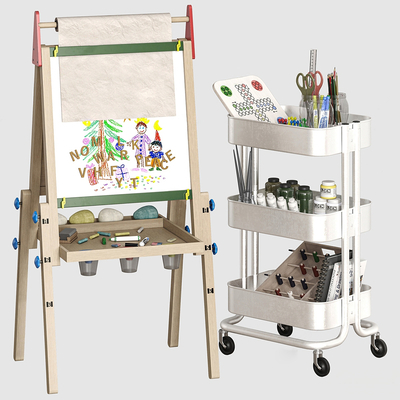 Children's drawing board gouache crayon