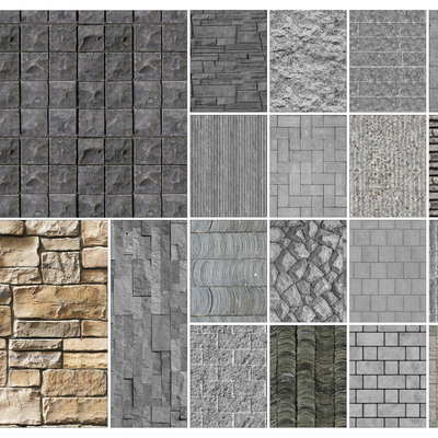 Pavement paving horseshoe stone small material stone