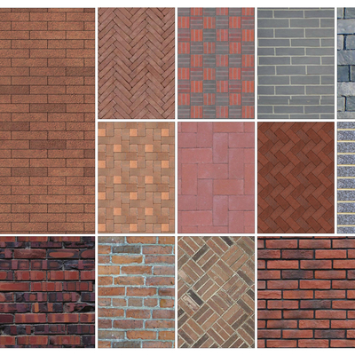 New Chinese-style red brick pavement