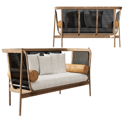 Nordic Rattan Sofa