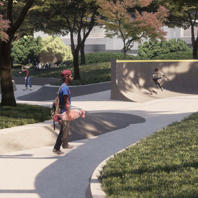 Modern Skateboard Park