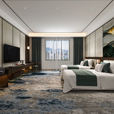 New Chinese Hotel Room Twin Room