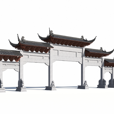 Chinese ancient archway archway