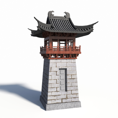 New Chinese Bell Tower Drum Tower