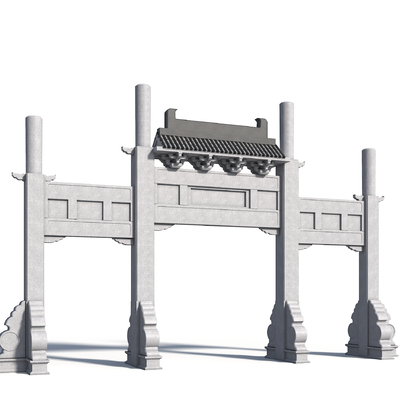 Chinese-style archway archway stone archway