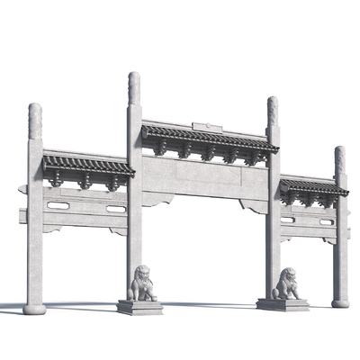 Chinese-style archway archway stone archway