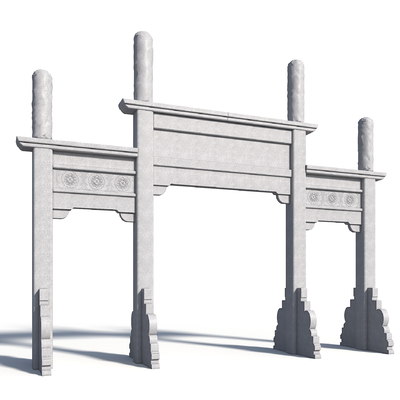 Chinese-style archway archway stone archway