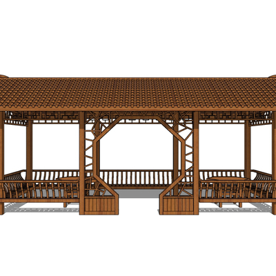 Chinese-style porch pavilion