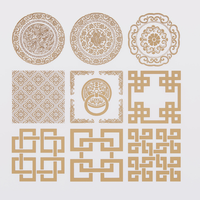 Chinese-style lattice carving