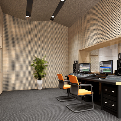 Modern studio director room