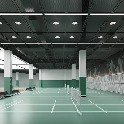 modern badminton court