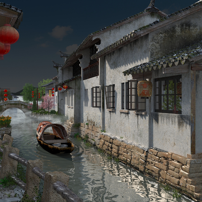 Chinese ancient building water town