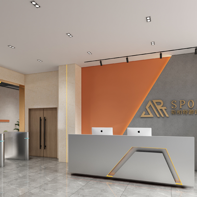 Modern gym front desk