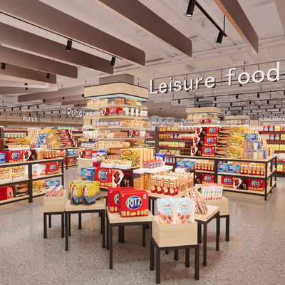 Fresh supermarket snack area