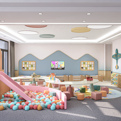 Modern Kindergarten Activity Room