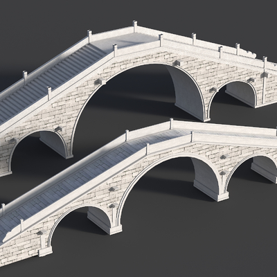 Chinese style stone bridge stone arch bridge three arch arch bridge