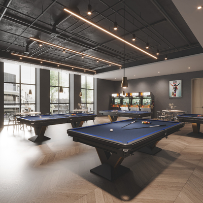 Industrial wind billiard room billiard hall