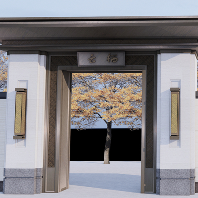 New Chinese Courtyard Gate