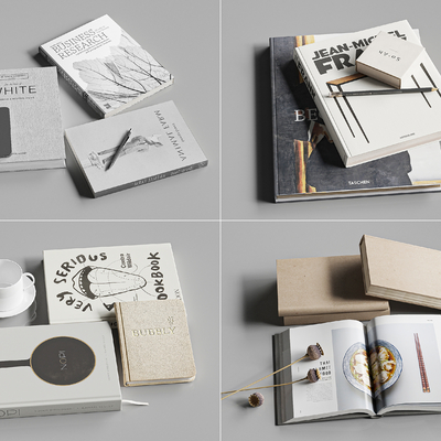 Modern Book Ornaments