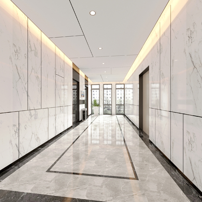 Company elevator hall aisle