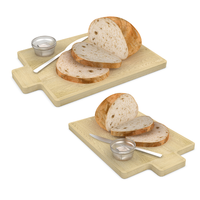 bread meal knife chopping board