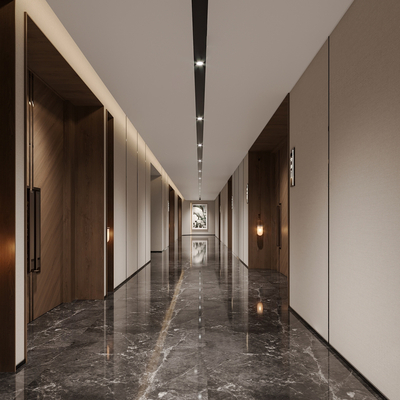 New Chinese Hotel Aisle Corridor