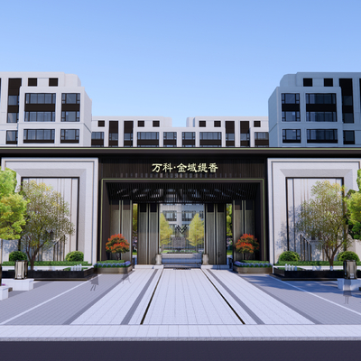 Entrance of new Chinese residential area