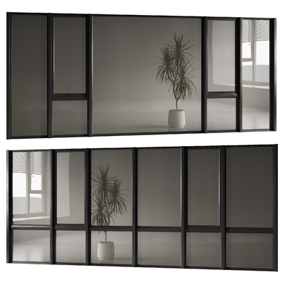 Glass wall partition