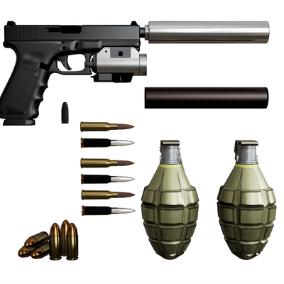 pistol grenade grenade bullet