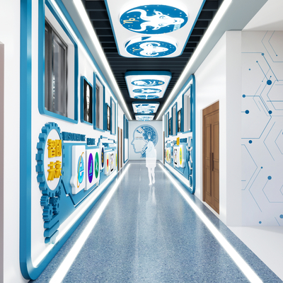 Modern School Corridor