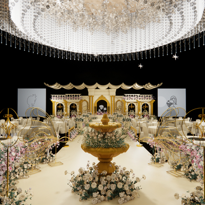 European-style wedding stage