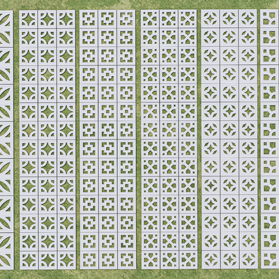 grass-planting brick lattice brick inlaid grass brick