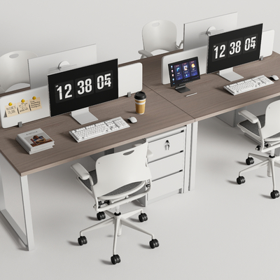 Office desk and chair card position