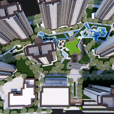 Bird's-eye planning of residential area