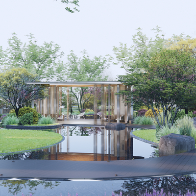 Modern Water Garden