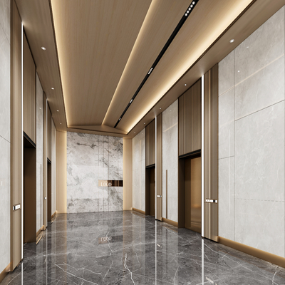 modern elevator hall