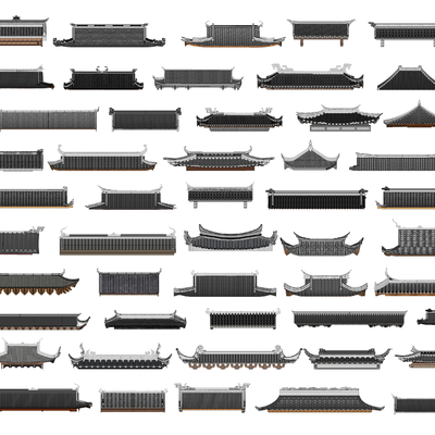 Chinese-style eaves line ridge