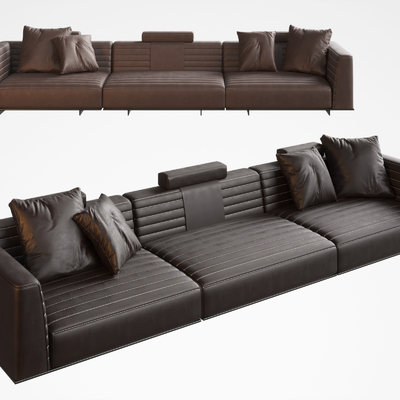 Poliform leather sofa