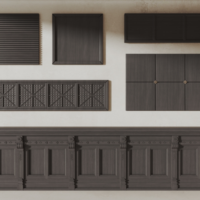 Solid Wood Grid Panel Panel Dado