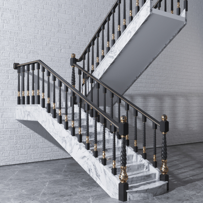 French Straight Run Stairs Corner Ladder Handrail Ladder