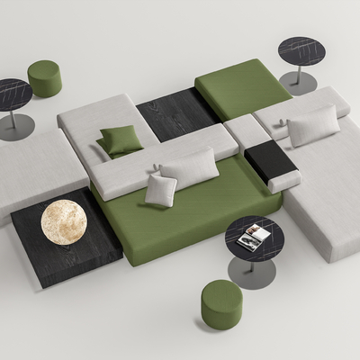 Modern office sofa combination