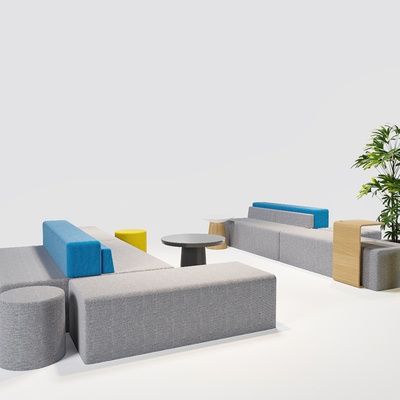 Modern office sofa combination