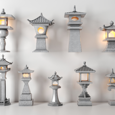 Chinese Style Stone Lantern Garden Lamp