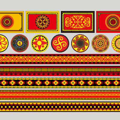 Chinese Yi decorative pattern