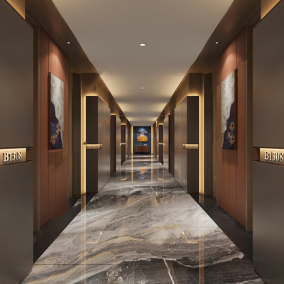 New Chinese Hotel Aisle Corridor