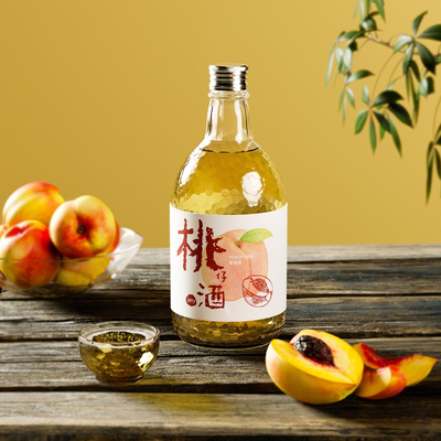 Peach sake sake fruit wine bottle