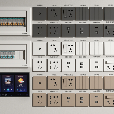 Switch socket panel meter box video phone