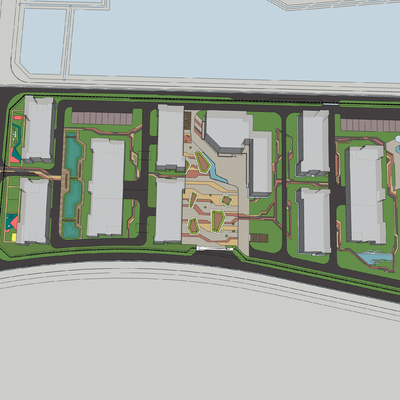 Bird's-eye view of industrial park