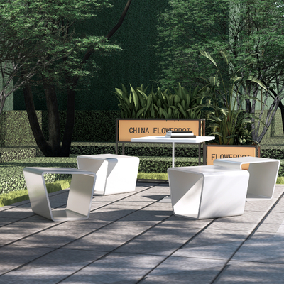 Modern outdoor landscape seating