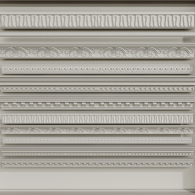 European-style plaster line carved line